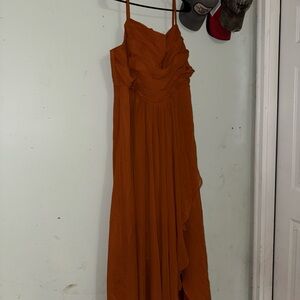 Elegant Orange Women's Dress